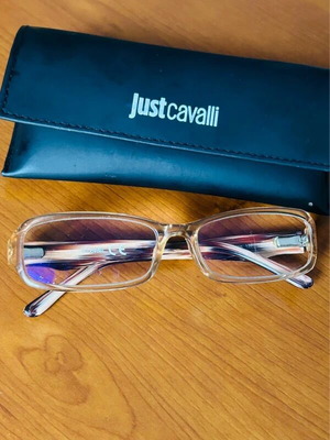 Just Cavalli eyeglasses used, beige, with medium myopia lenses