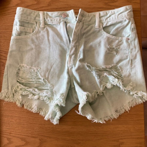 Tally Weijl denim shorts, turquoise, 100% cotton, size M