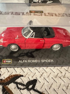 Alfa Romeo Spider car model new, Burago 1:43 scale