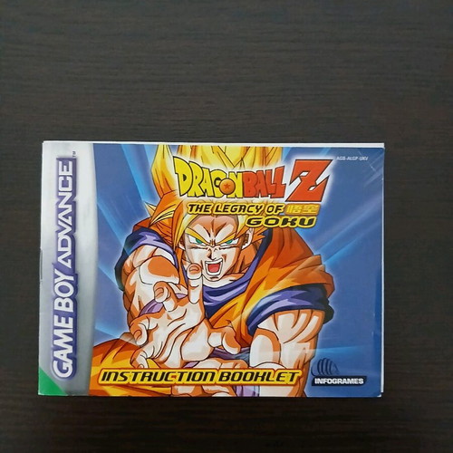 Dragon Ball Z The Legacy of Goku manual used for Game Boy Advance