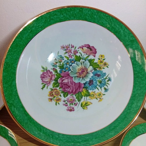 Cmielow Poland vintage porcelain serving bowl set, 6 pieces