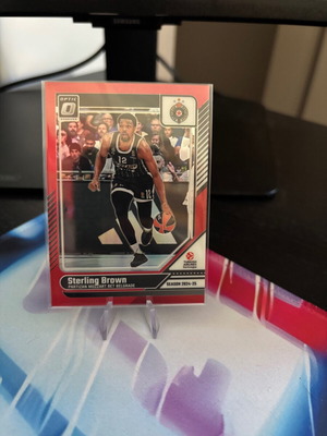 Sterling Brown 2024-25 Donruss Turkish Airlines EuroLeague #149 Optic Red card like new limited to 99
