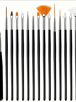 Set of 12 acrylic paints with 17 painting brushes and 2 mini palettes new
