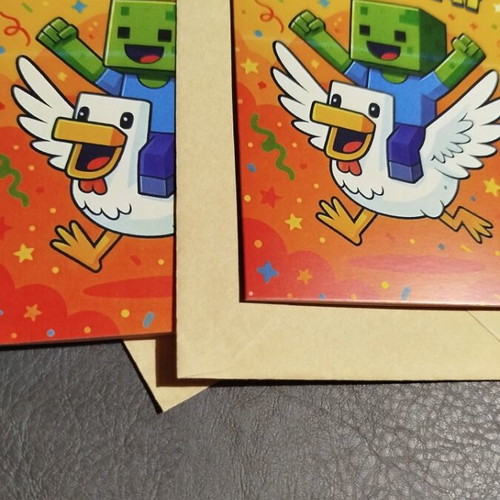 Minecraft birthday card new with envelope 10x15cm