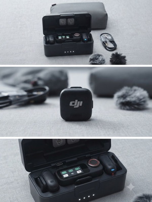 DJI Mic 3 ασύρματο σετ μικροφώνου σαν καινούργιο με 2 TX και 1 RX