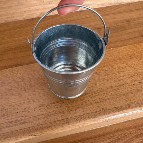 Galvanized bucket new for crafts or decoration