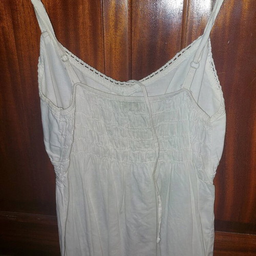 White tirante blouse like new, size L