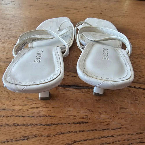 Mango mules used white croc-effect ecological leather size 38