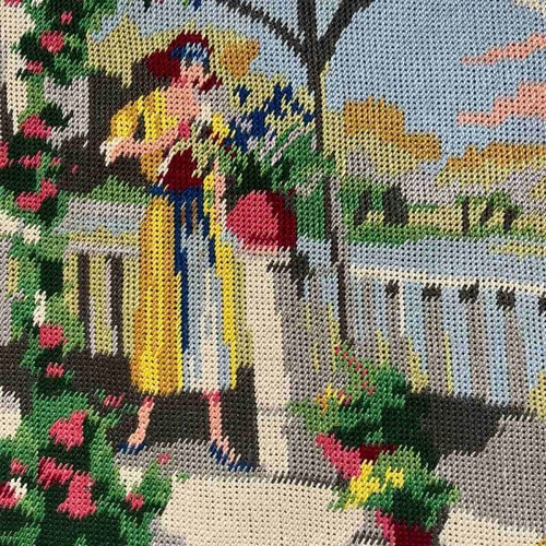 Handmade embroidery The Kioski like new