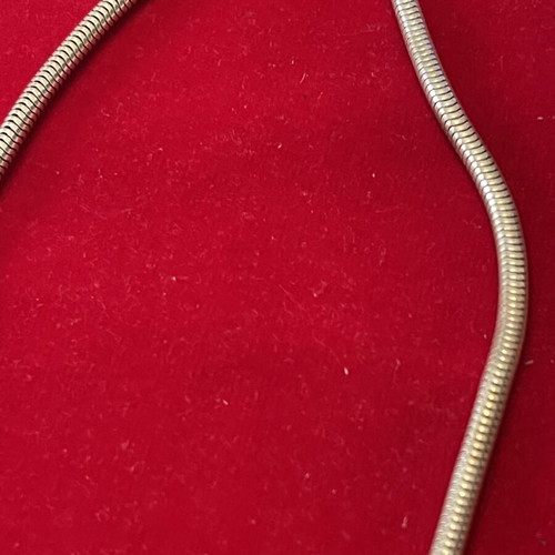 Silver 925 necklace with thick snake chain and large pendant used