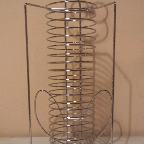 CD holders like new, set of 2 stainless steel bases