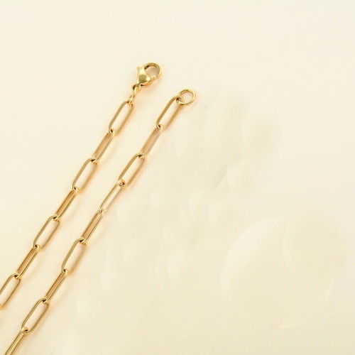 18K Gold Plated Necklace 55cm Length, 6macro Thickness, New
