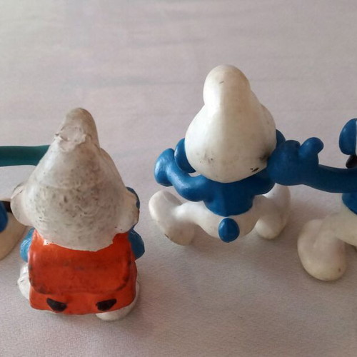 Smurfs figures used, pack of 4, PEYO Schleich