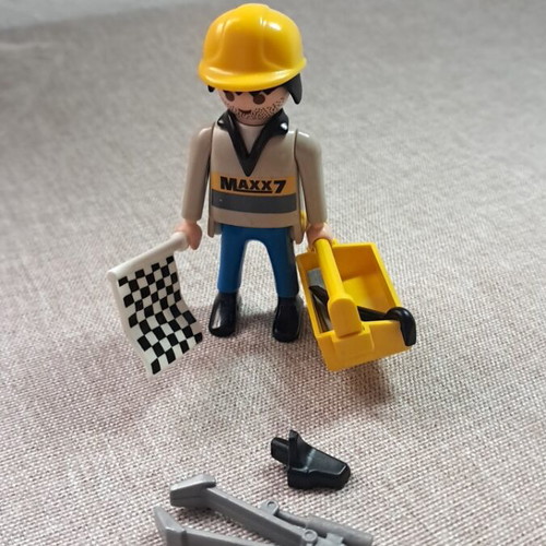Playmobil mechanic set used with tools and car accessories