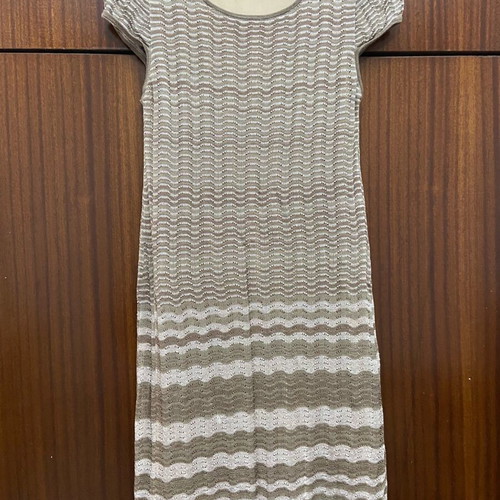 Summer knitted dress like new, beige, size S