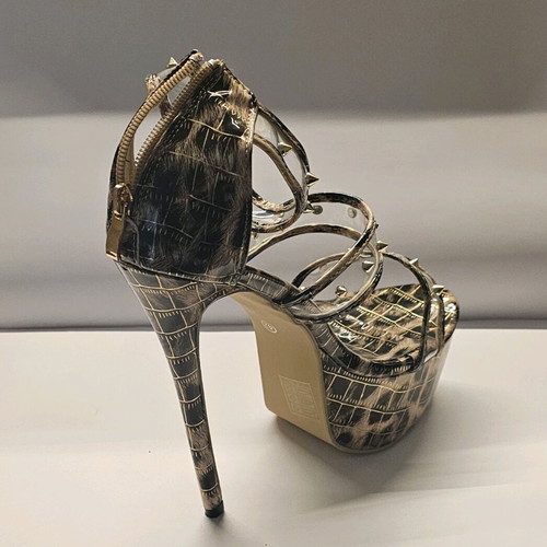High Heels Crocodile Pattern 17cm Stiletto Sandals New