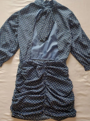 In the style dress used, blue, size S
