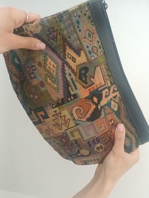 Vintage clutch bag used, can be used as a makeup pouch