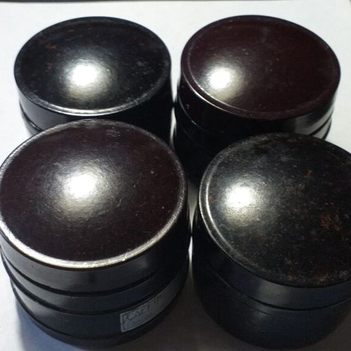 Callidermine collectible cream jars set of 4, glass with plastic lid