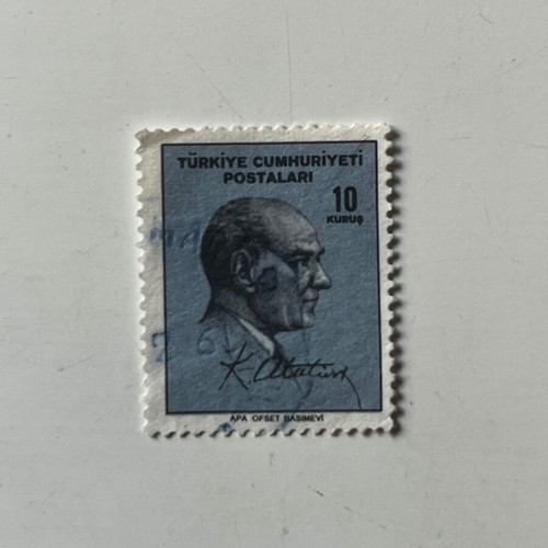 Vintage Turkey 1965 Mustafa Kemal Ataturk Definitive stamp used