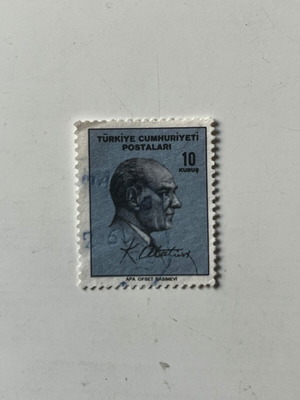 Vintage Turkey 1965 Mustafa Kemal Ataturk Definitive stamp used