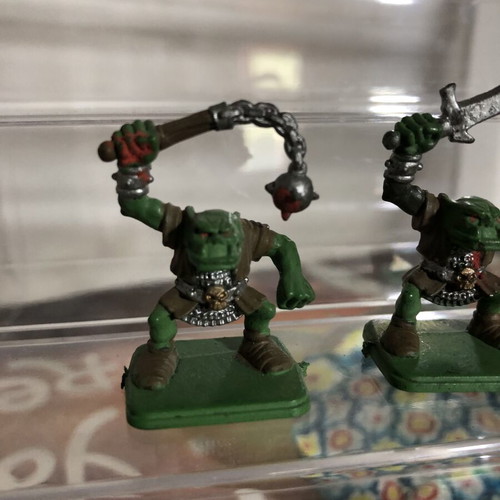 HeroQuest Orcs miniature figures vintage, used set of 3