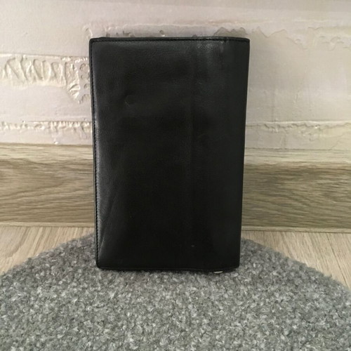 AIGNER Munich leather wallet unisex used, black, 2 parts