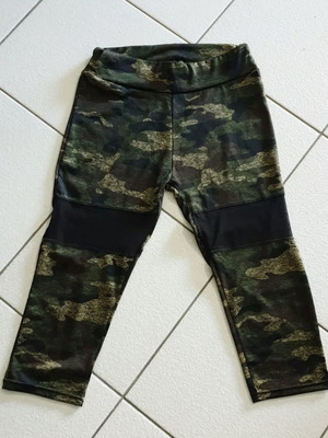 Camouflage leggings S/M used with transparency, multicolor