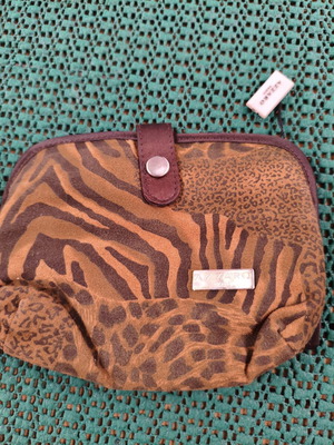 Azzaro Paris travel pouch with animal print design