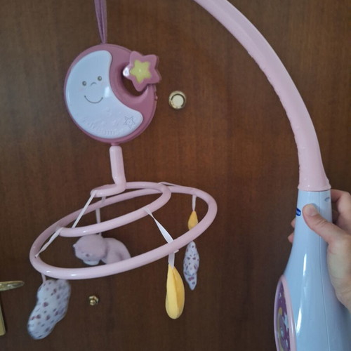 Chicco Baby Rotating Mobile 3 in 1 with Melodies, like new, pink