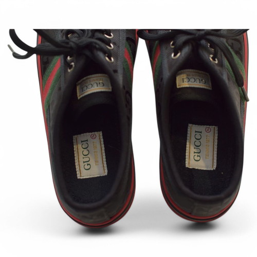 Gucci Black GG Econyl Nylon Web Athletic Shoes 41 Used Unisex