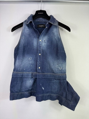 Dsquared denim sleeveless shirt like new, size S, blue