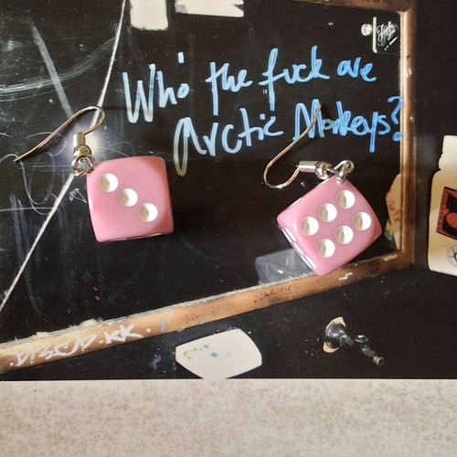 Pink Dice Earrings new, pink