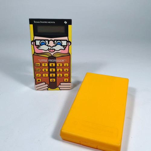 Texas Instruments Little Professor vintage calculator used with case for repair or display
