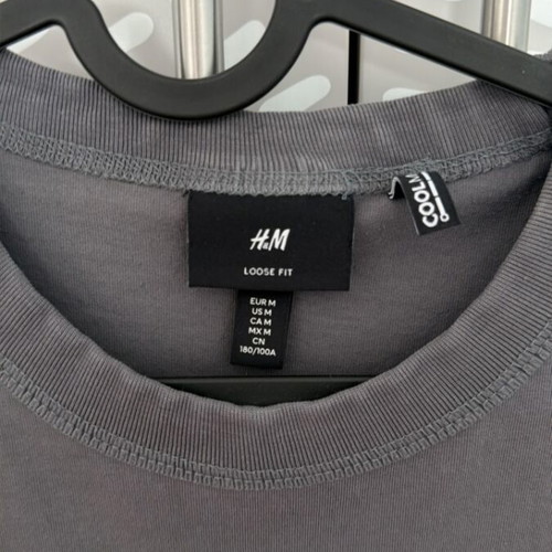 H&M Loose Fit CoolMax men's t-shirt like new, gray, size M/L
