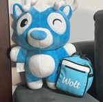 Wolt plush teddy bear new