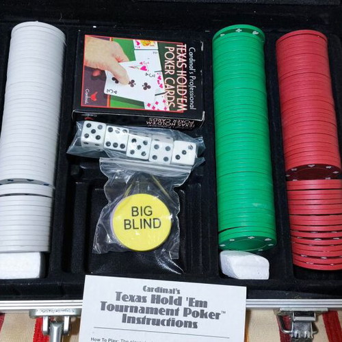 Poker set 199 chips used, aluminum case