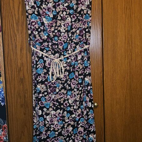 Strapless Long Floral Dress like new, multicolor