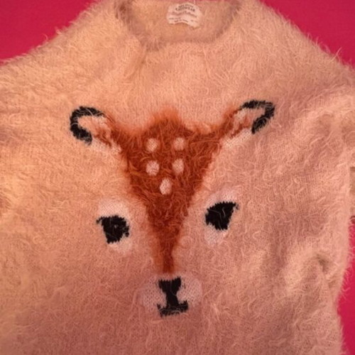 Zara kids sweater like new, warm fluffy salmon color