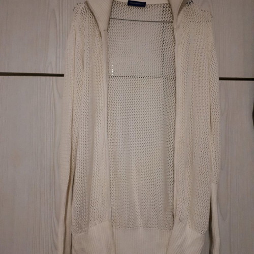 Trussardi Jeans long cardigan used, white, size XL