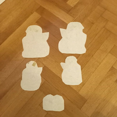Angel stickers used, collectible from the 1970s