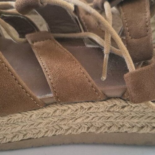 Women's sandals used, size 36.5, beige platform