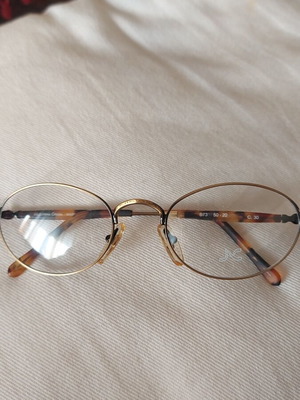 Vintage eyeglass frame like new, gold with brown tortoiseshell