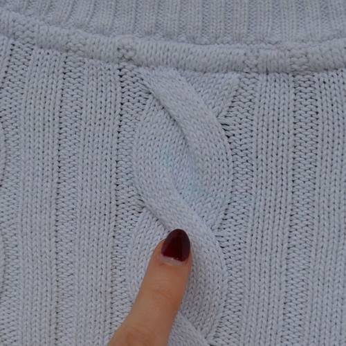 Tally Weijl white cable knit crop sweater size M used