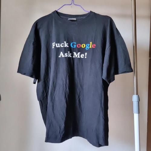 Cotton T-shirt with print XL, like new, black