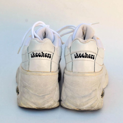 Skechers Wompers white canvas sneakers used, deadstock with tags size 37