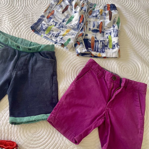 Next shorts pack size 4-5 years like new, red and pink