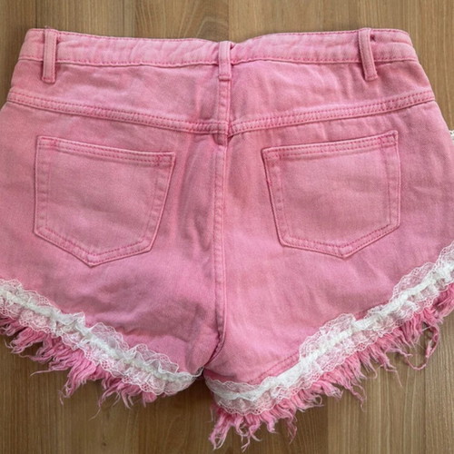 Shorts with handmade details like new, pink, size L