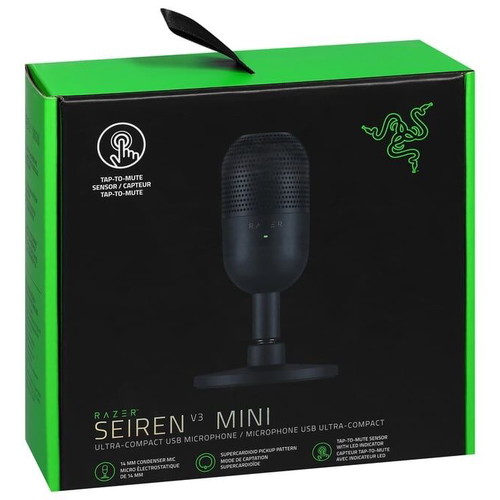 Razer Seiren Mini USB microphone black like new