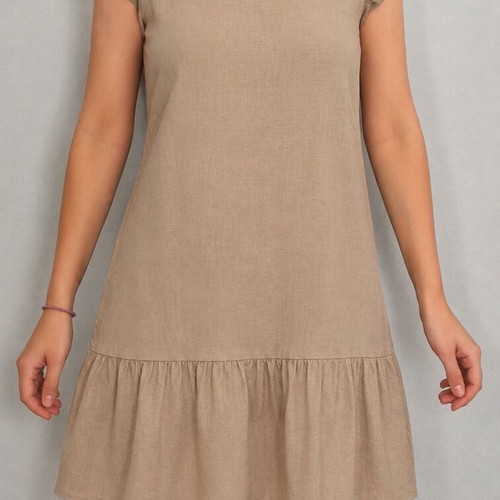 Dress used, women's size M, gray and beige